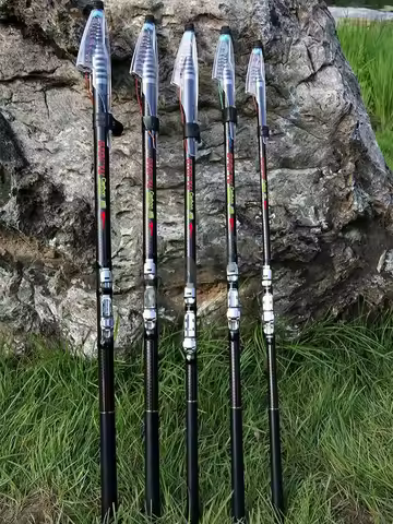 2.7M 3.6M 4.5M 5.4M 6.3M 7.2M Carbon Telescopic Rock Fishing Rod Ultra Light Rod Lure Carp Travel Oc