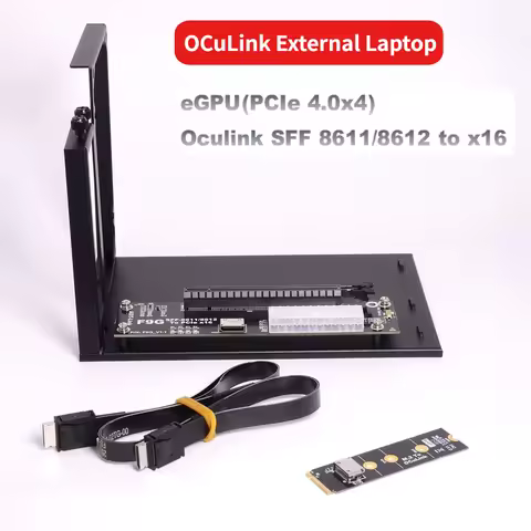 F9G-BK7 PCIe 4.0 X4 64Gbps OCuLink Laptop External Graphics Card ATX GPU Dock for M.2 NVMe to SFF-86