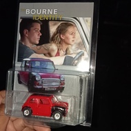 Custom Card Jason Bourne Identity Rare Morris Mini Cooper Red Rubber Tires Free Protector Hw Hot Whe