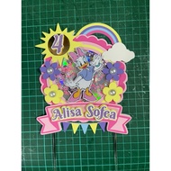 Daisy shaker cardstock caketopper