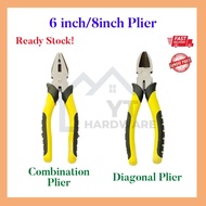 [READY STOCK] 6/8inch / 6/8″ Plier Cutter Playar Combination Diagonal Pliers