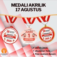Competition Medal 17 August 2mm Acrylic Material