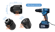 đầu auto lock 13 ly từ - đầu máy khoan 13ly từ chạy pin