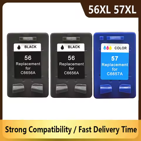 For HP 56 57 Ink Cartridge Replacement 56XL 57XL For HP56 For HP57 Deskjet 450 450cbi 450ci 450wbt F