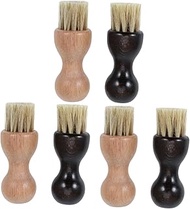 VALICLUD 6 Pcs Shoes Cleaning Kit Shoe Cleaning Brush Shoe Buffing Brush Sneaker Cleaning Scrubber Shoes Cleaning Brush Shoe Horsehair Polish Brush Carpet Cleanser Gourd Shape Bamboo Beech