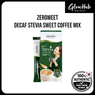 ZEROWEET Decaf Stevia Sweet Coffee Mix 180g (9g x 20 sticks) – smooth taste | instant drink sticks