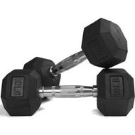 %% Rubber 2x 5lbs or 10lbs hexagon dumbbells set dumbell dumbel dambel