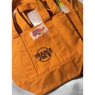 trader joe's mini tote bag orange 1pc