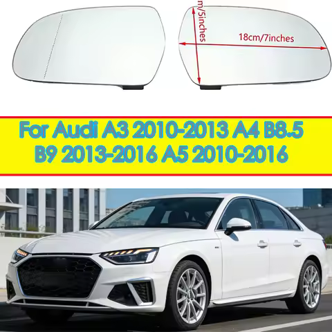 For Audi A3 2010-2013 A4 B8.5 B9 2013-2016 A5 2010-2016 Auto Left Right Heated Wing Rear Mirror Glas