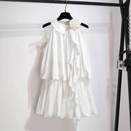 Elegant sleeveless top2025Ribbon-tied dress, green, stunning new summer short dress, mint green, flu