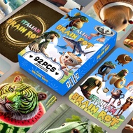 Italian Brainrot 92pcs Tung Tung Tung Sahur Lomo Card and Stickers for Kids Collection Gifts