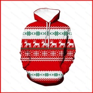 GC1 Christmas themed hoodie fully printed floral print Xmas tree sweatshirt GC1