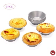 QC 5pcs/lot Egg Tarts Mold/Round Aluminum Alloy Mould for Steamed Cupcake Rice Cakes Tartlets Small 