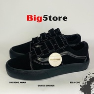 Men's CASUAL Shoes ALL BLACK READY SIZE 36-44 CLASSIC VELCRO