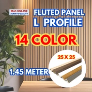 Panel Dinding L PROFILE Fluted wall panel WPC Fluted Panel PVC Slat wall shiplap 1.45m