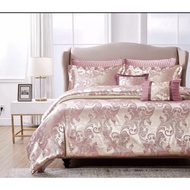 High quality faux silk satin jacquard bedding set/ Cadar Pengantin 7 PCS Comforter Tebal