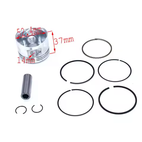 52.4mm 125CC Piston Kit Engine Parts Piston Ring Pin Circlip for Lifan S125 LF Dirt Pit Bike Motorcy