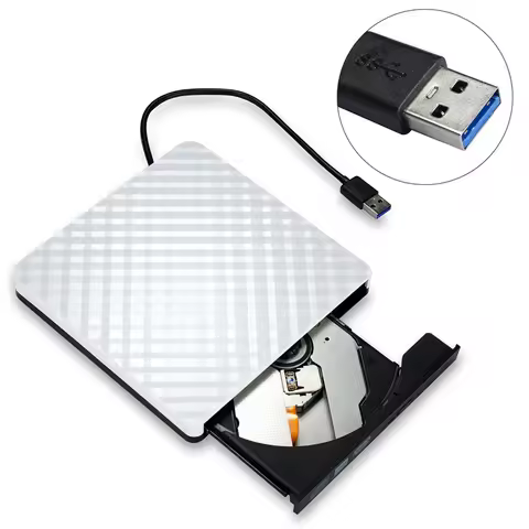 External DVD RW CD Writer Drive Burner Reader Player USB 3.0 Type C Slim Optical Drives For Laptop P