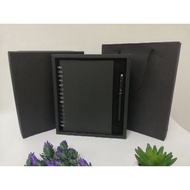 A5 Hard Cover Notebook (H) Set Premium Black Notebook Buku Nota Tebal Set Hadiah Buku Nota Keras A5