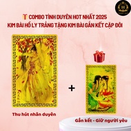 Combo Hồ Ly Trắng Tình Duyên – Tặng Kim Bài Gắn Kết Cặp Đôi – Phong Thủy Tình Yêu – Cherry Shop 102