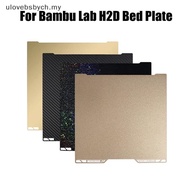 ULO For Bambu Lab H2d Bed Plate 380x380mm PEO PET PEI Sheet Textured Double Sided For Bambu Lab H2D 