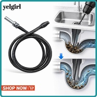 AGLYELGIRL Drain Snake, Steel Flexible Spring Plumbing Snake,  Drill Powered Spiral Head Bendable Sp