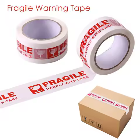 Toughness Express Box Red Fragile Warning Tape Adhesive Package Tape Carton Sealing