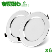 [wssno] 6Pcs LED Downlight 3W 5W 7W 9W 12W 15W Recessed Round LED Ceiling Light Lamp 220V 240V Indoor Lighting Warm White Cold White