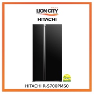 Hitachi R-S700PMS0 GBK 595L Side By Side Refrigerator