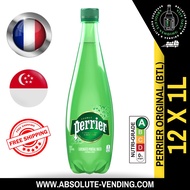 [CARTON] PERRIER Original Sparkling Mineral Water 1L X 12 (PET BOTTLES) - FREE DELIVERY within 3 working days!