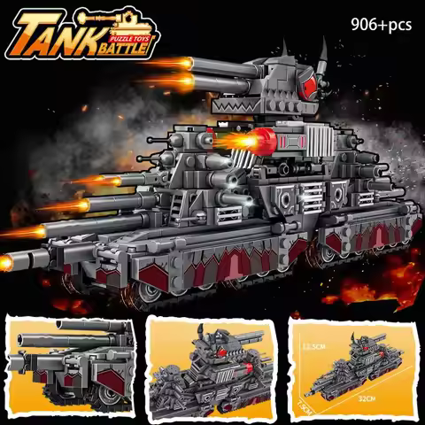 World of Tanks - Ultimate Form of Leviathan Tank (KV44) Building Blocks for Boys - WWII Hell Karl-Ge