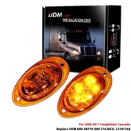 iJDM Full LED Front Cab Truck Side Marker Turn Signal Light Assemblies For 2008-2017 Freightliner Ca