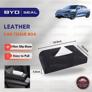 BYD Seal Car Tissue Box Holder Leather Car Tissue Holder Kotak Tisu Kereta BYD Seal Accessories Body