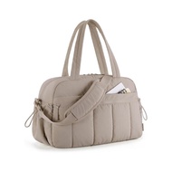 BAGSMART Puffy Water-Resistant Gym Travel Duffel Bag for Women with Wet Pocket, Carry on Weekender B