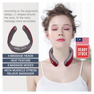 Upgraded Version 4 Points Neck Massager with Heat FModes 9 Intensity Relieve Tired Neck Muscle Cordl