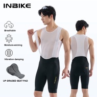 INBIKE Cycling Bib Shorts Men Outdoor Sport 6 Hours Cycling Padded Riding Bib Tights Bicycle Short
