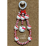 ~Gloria丽璇手作~(现货)手工编织KT猫树脂钥匙扣,包包、手机挂件礼物。 100%Handmade #keychain #bagcharm