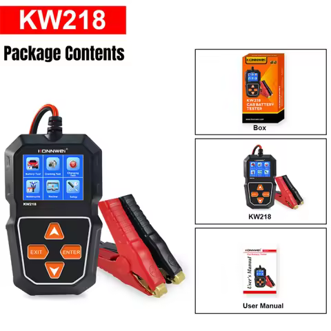 KONNWEI KW218 Car Battery Tester Cranking Test Charging Test for 6V Motorcycle Battery/ 12V Car Batt