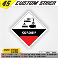 K3 Waste B3 Label Symbol Sticker Hazmat Corrosion