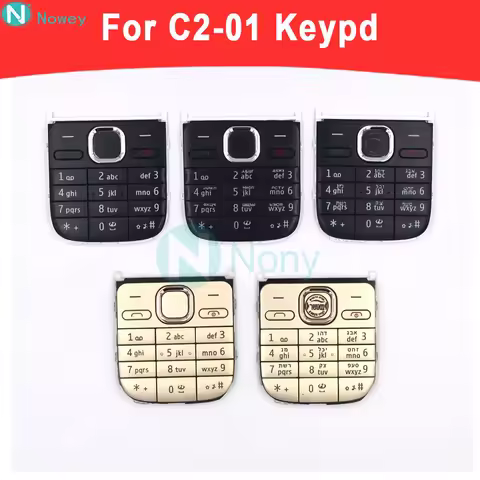 Nowey C2-01 Keyboard For Nokia C2 C2-01 Mobile Phone Keypad Cover Case English Hebrew Russian Arabic