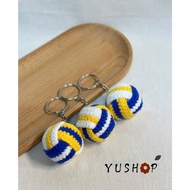 (AVAILABLE) Wool_Soccer Volleyball Keychain, Ball Backpack Keychain, Wool Sports Keychain, Handmade 