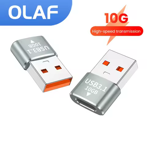 Olaf 120W Type C To USB 3.1 OTG Adapter USB C Female To USB Male Converter For MacBook Pro iPhone Xi