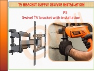P5 ,TV bracket with Installation , 55" TV 65" TV , 75" TV , latest Model , double arm , VESA 00 x 400 mm Max , LOCAL SG STOCK