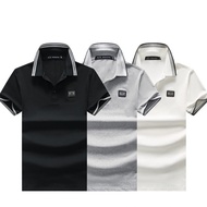 Armani Exchange AX Original Men Polo Shirt Business Casual Lapel Men Short Sleeve Top Kemeja polo le