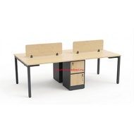 4 Seater Workstation with Drawer Office Table Open Plan Desking System (Delivery and install KL) - 2
