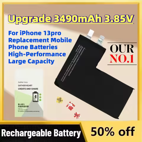 Upgrade 3490mAh 3.85V Rechargeable Battery for iPhone 13pro Replacement Mobile Phone Batteries High-