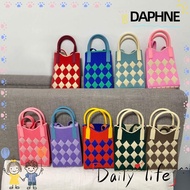 DAPHNE Chain Shoulder Crossbody Bag Casual Color Geometric Pattern Knot Wrist Bag Shoulder Bag Shopp