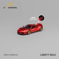 預訂 Pre-Order CM Model 1:64 LBWK Ferrari 488 Duck Wing 鴨翼版 Metallic Red 金屬紅
