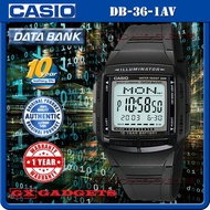 CASIO DATA BANK DB-36-1AV DIGITAL WATCH Telememo30 10Year Battery Dual Time Alarm Timer Stopwatch LE