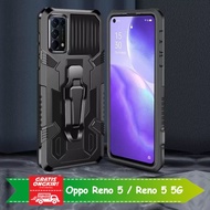 Casing Oppo Reno 5 / Reno 5 5G HardCase with Belt Clip &amp; stand